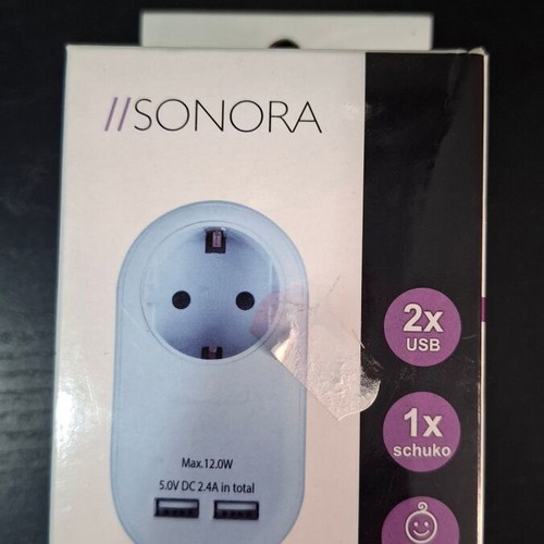 Sonora PAW100 Power Adapter with 2 USB Ports new