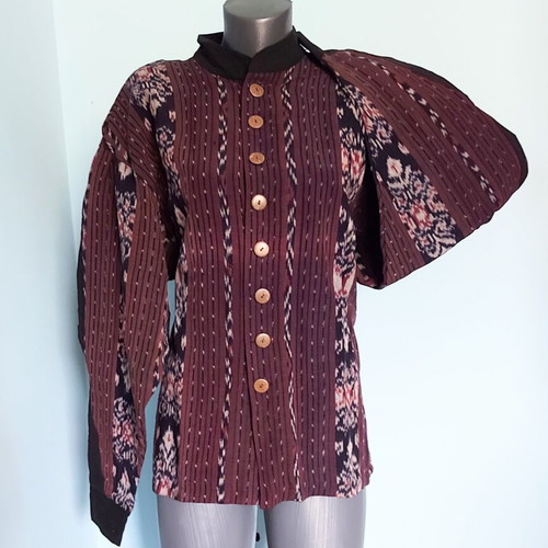 Bum Shaka Εθνο μπουφάν σαν καινούργιο, XL-2XL, κουμπιά από νεφρίτη