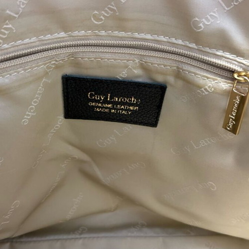 Guy Laroche black leather handbag like new