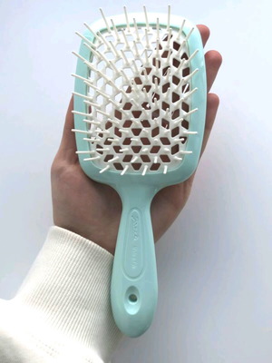 Janeke Superbrush hairbrush turquoise/white like new