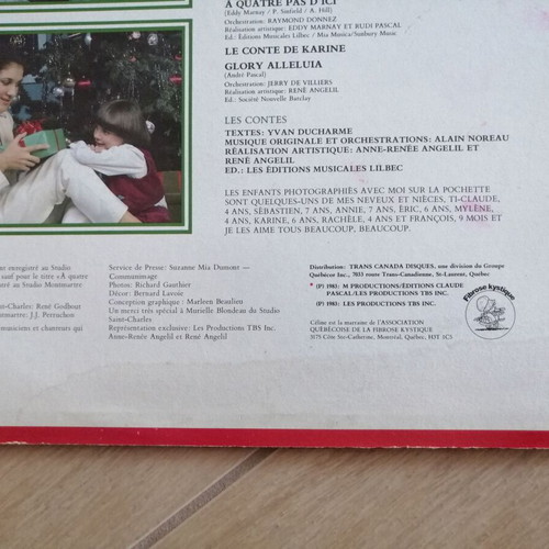 Celine Dion Chants Et Contes De Noel vinyl used, 1983