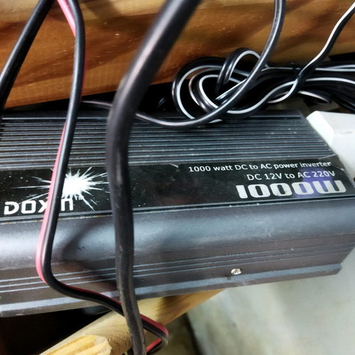 Car power inverter used, converts 12V DC to 220V AC