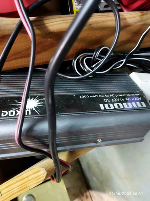 Car power inverter used, converts 12V DC to 220V AC