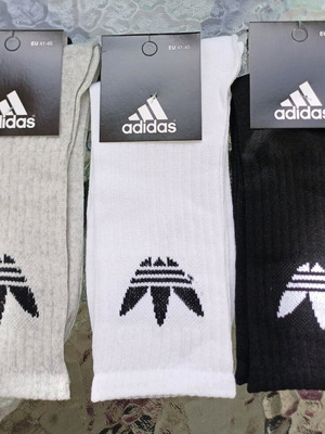 Adidas men's socks new, pack of 3 pairs, size 41-45