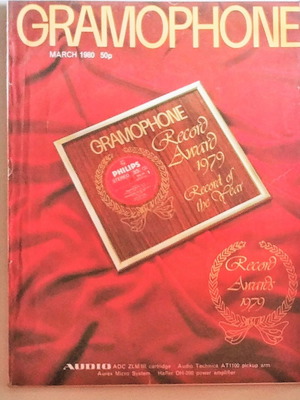 Gramophone Magazine used, March 1980, Record Awards 1979