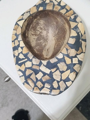 Handmade decorative bowl natural coconut like new