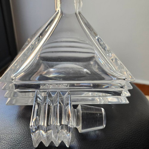 Glass carafes like new, set of three, crystal
