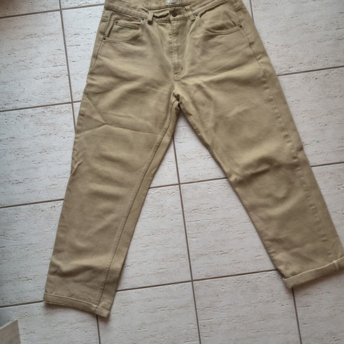Τζιν Valentino μπεζ, straight relaxed fit, σαν καινούργιο