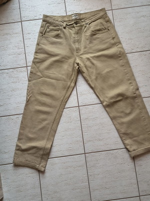 Τζιν Valentino μπεζ, straight relaxed fit, σαν καινούργιο