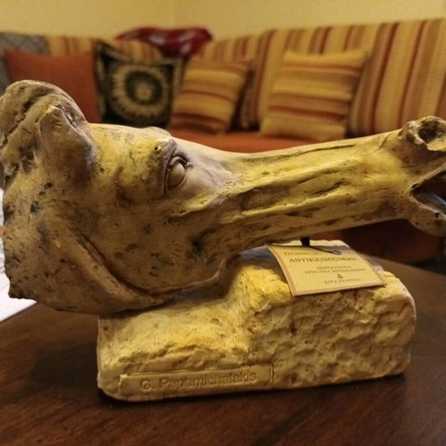 Horse head used from the eastern pediment of the Parthenon by G. Papamichalakis