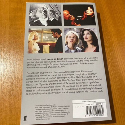 Lynch on Lynch softcover book in English like new
