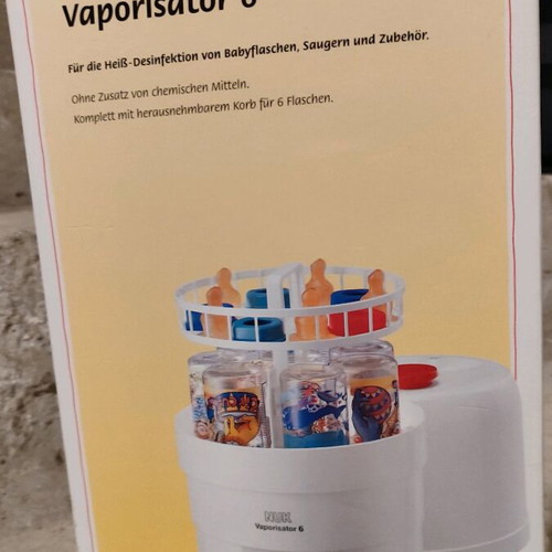 NUK Vaporisator 6 sterilizer used for bottles and pacifiers