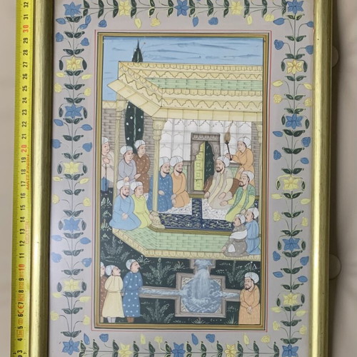 Persian silk screen printing vintage used artwork 35x24.5cm