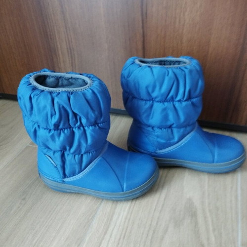 Crocs kids' rain boots used, blue, sizes 28-29