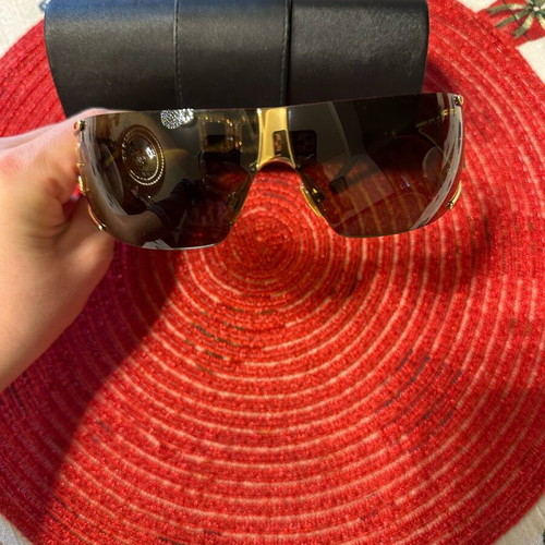 Vintage D&G mask sunglasses like new, brown and gold