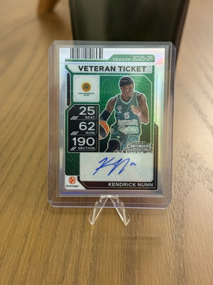 Kendrick Nunn silver auto Panathinaikos 2025-26 Panini Contenders Euroleague κάρτα καινούργια