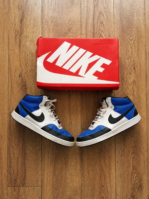 Nike Court Vision Mid Next Nature sneakers size 45 like new, blue white black