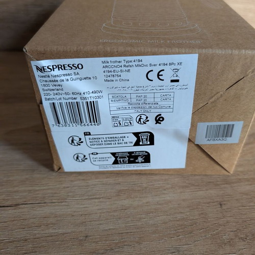 Nespresso Aeroccino 4 milk frother new in box