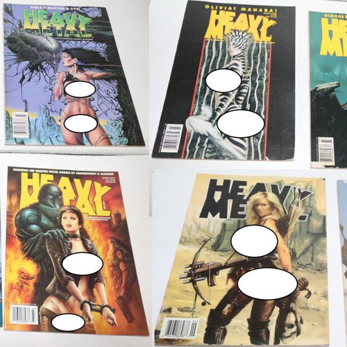 Heavy Metal sci-fi magazine collection, 8 issues