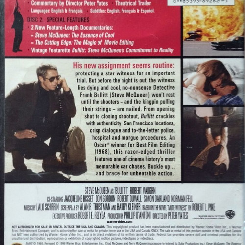 Bullitt DVD like new with subtitles