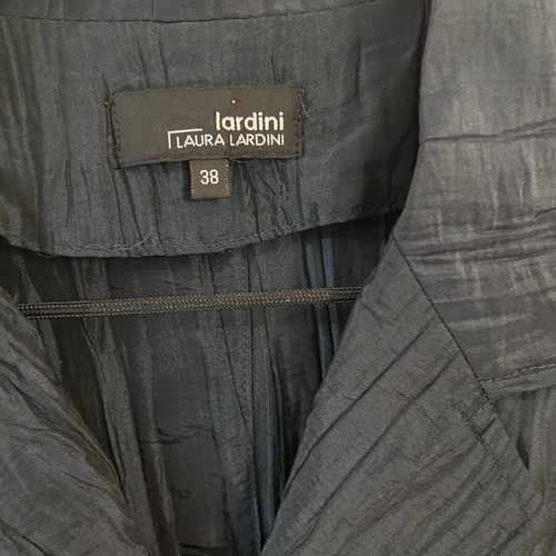 Laura Lardini blazer jacket, navy blue, crinkled texture