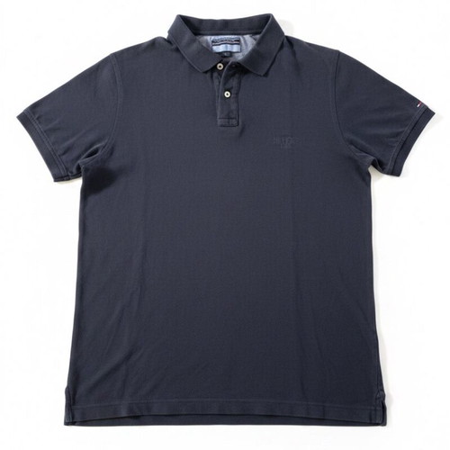 Tommy Hilfiger polo shirt L slim fit used, dark blue cotton