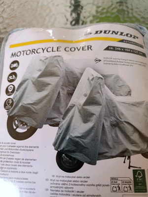 Κουκούλα προστασίας Dunlop μότο καινούργια με διαστάσεις 246/104/127