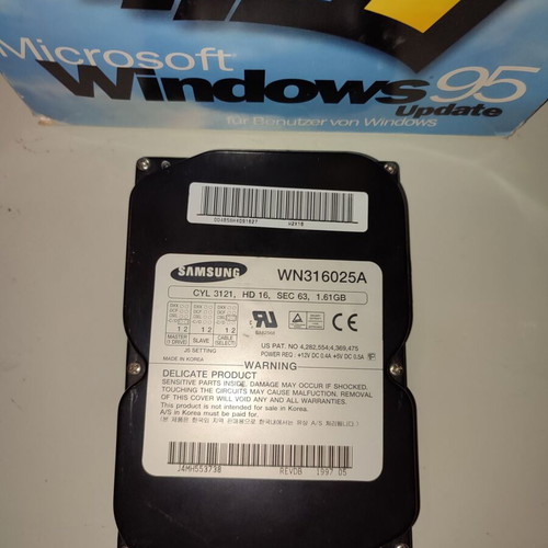 Samsung WN316025A 1.6GB IDE used hard drive with 3 bad sectors