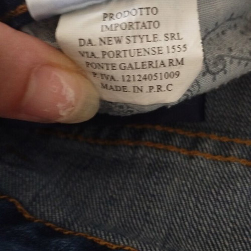 Jeans with handmade details medium, like new, blue
