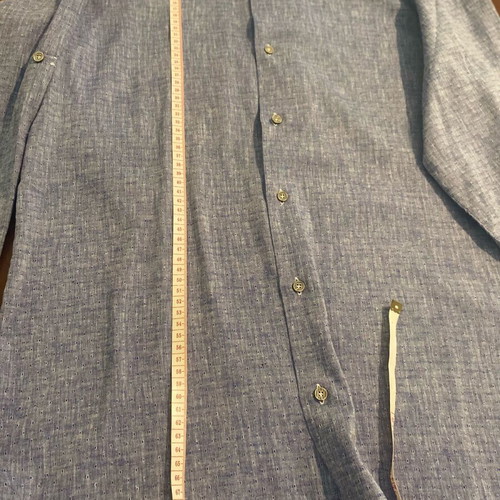 Fusaro Antonio 100% linen shirt with mandarin collar, like new