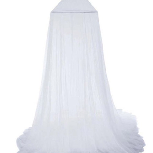 Mosquito nets fuchsia and white like new, set of 2
