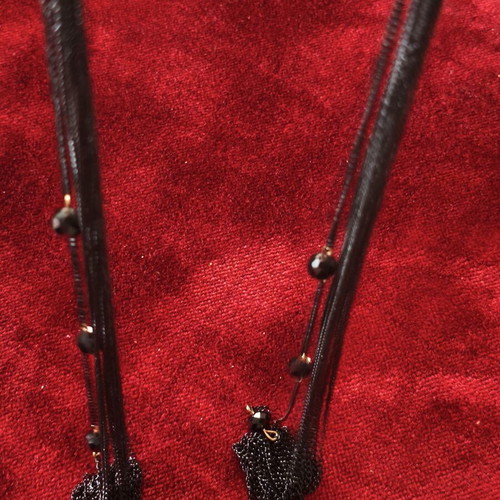 Multi-Strand Black Necklace "Dark Elegance" like new