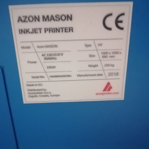 Azon Mason professional UV flatbed printer, for repair or parts