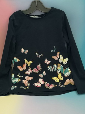 Μπλούζα H&M με πεταλούδες, σαν καινούργια, μέγεθος 122-128, 6-8 ετών