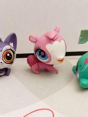 Littlest Pet Shop figures lot of 3 used, original Hasbro