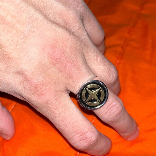 Handmade Silver925 Compass Ring 20mm new