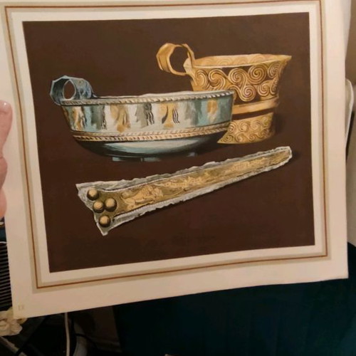 Mycenaean color prints used from frescoes and golden grave goods