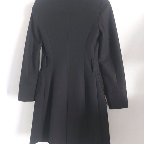 Zara wool coat black like new with double button row