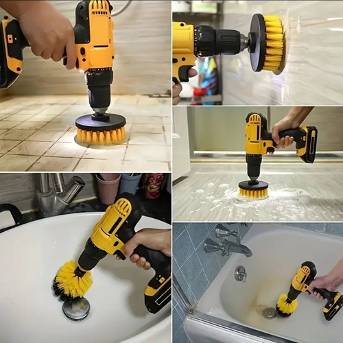 Set of 3 drill cleaning brushes new