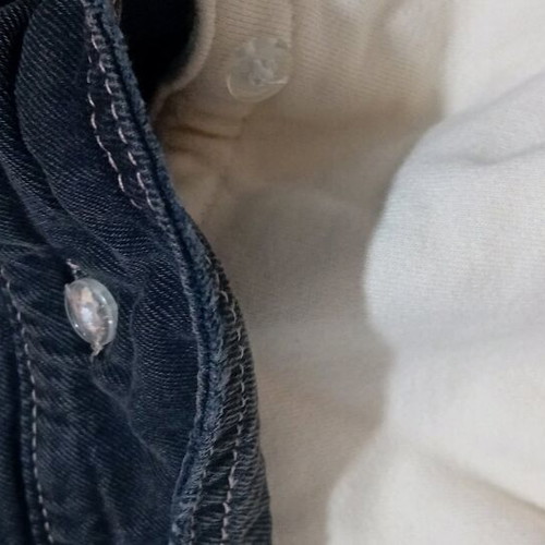 Jean jacket with inner fur and hood, new, size 13-14 years