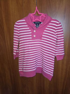 Ralph Lauren knitted sweater pink and white stripes 18 months like new