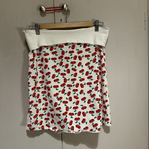 2-Way Cherry Print Maternity & Fashion Mini Skirt Like New