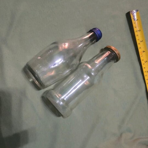 Glass decorative bottles like new for painting, set of two