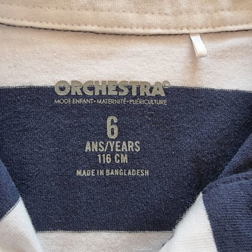 Orchestra Polo Shirt like new, striped blue and white, size 4-5 years