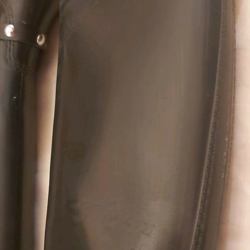Women's galotses used size 37 durable plastic with cotton lining and removable studded strap