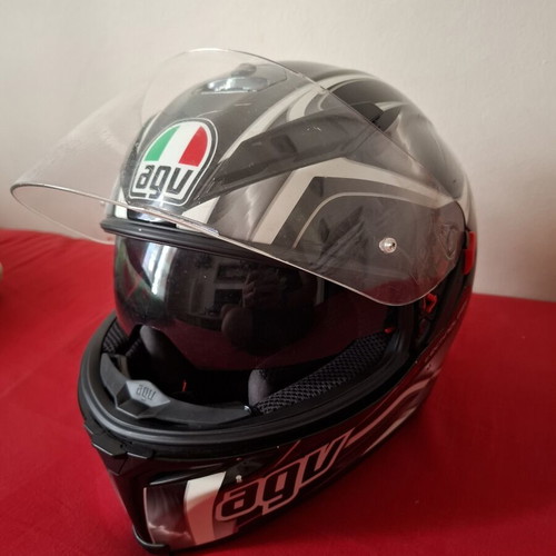 AGV K5 S Multi Tempest Black/Silver Full Face Motorcycle Helmet like new, size S