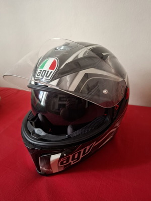 AGV K5 S Multi Tempest Black/Silver Full Face Motorcycle Helmet like new, size S