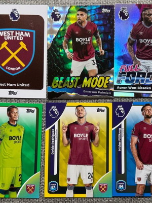West Ham Lot Cards Topps PL 25/26 New, base insert parallels