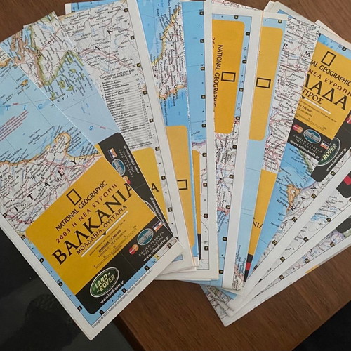 Set of 12 Europe maps National Geographic new