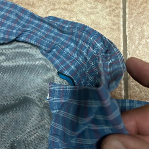 Columbia Omni-Shade Plaid Shirt XL like new, blue outdoor